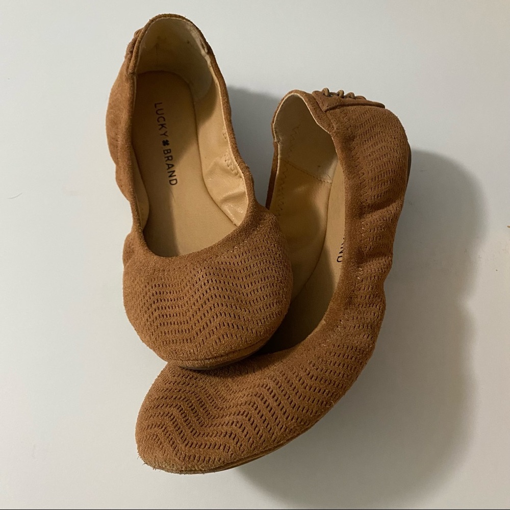 Lucky brand suede flats size 6.5